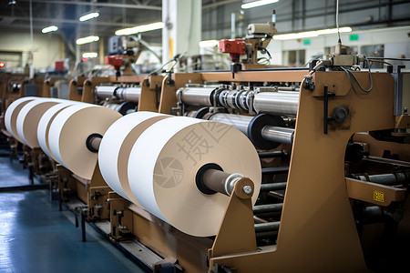 现代工厂中的印刷设备背景图片