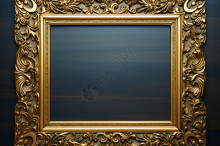 相框花纹素材古典精致的金色相框背景