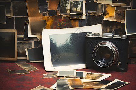 复古老式胶卷相机背景图片