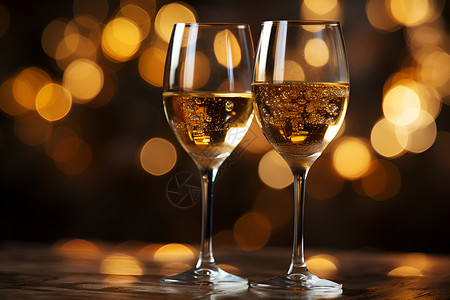 璀璨盛典的香槟酒杯背景图片