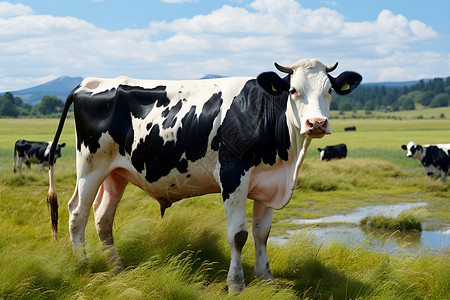 农业养殖的牛群背景图片
