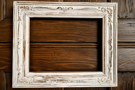 巴洛克风格的木质相框背景图片