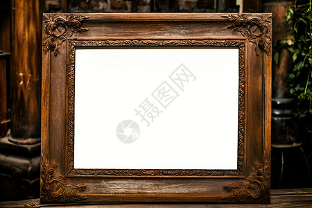 古色古香的木框背景背景图片