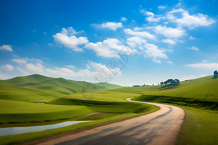 田园风光的美丽景观背景图片