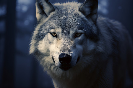 素材狼凶猛可怕的孤狼背景