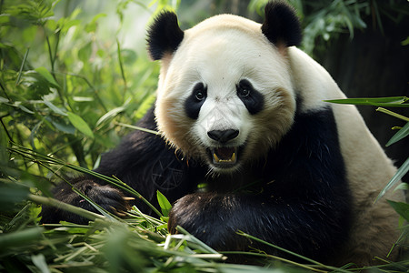 呆萌大熊猫野生动物的大熊猫背景