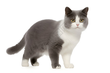 黑灰科技黑灰毛皮的猫咪背景