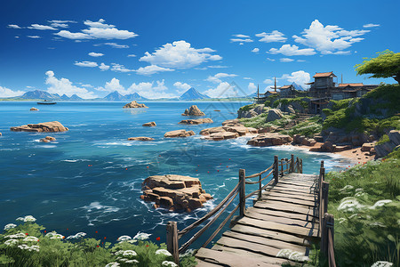 夏季海岛背景图片