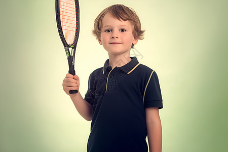 快乐网球少年背景图片