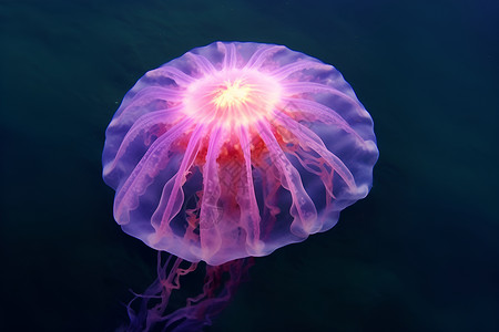 光彩夺目的水母背景图片