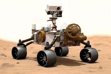 沙漠上的探测车背景图片