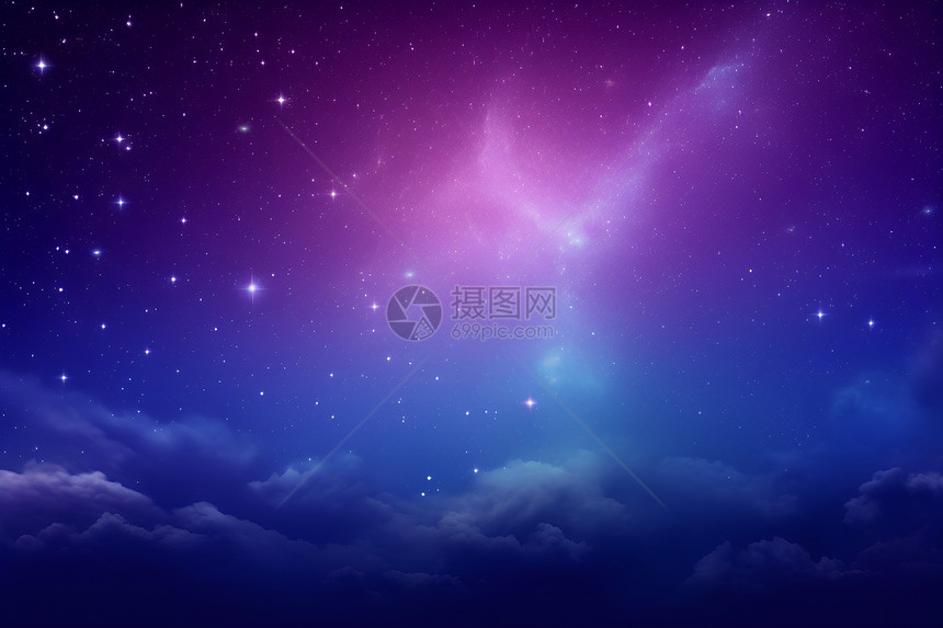 夜晚的星星星空图片