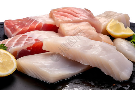 鲜美可口的鱼肉背景图片
