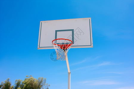户外简约的篮球架背景图片