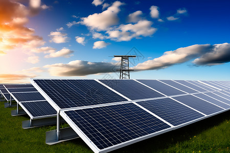 太阳能电板电力安装高清图片