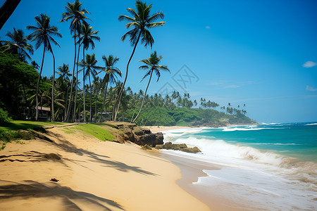 碧蓝海滩背景图片