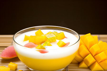 健康可口的芒果背景图片