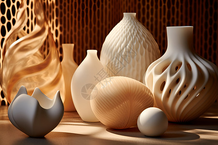 抽象花瓶不同形状的花瓶设计图片
