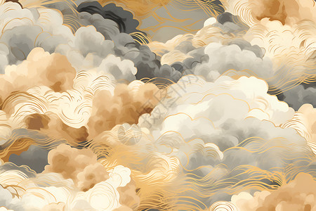 云层绘画背景图片