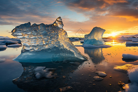 户外壮观的冰川背景图片