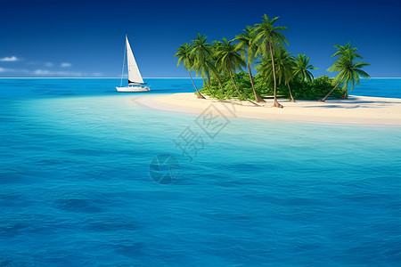 热带海岛的美丽景观高清图片