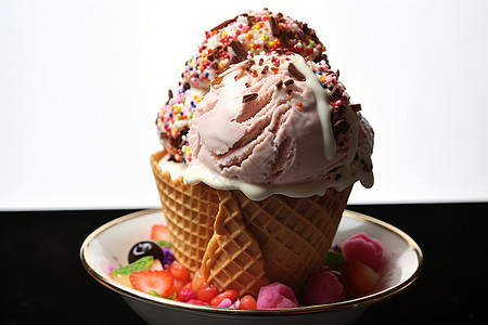 奶油冰淇淋背景图片