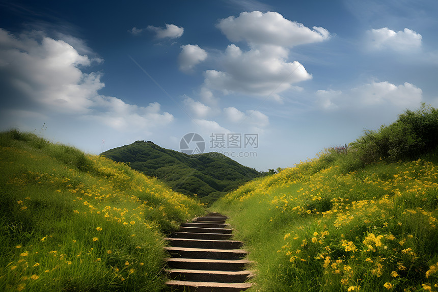 青山绿野的美景图片