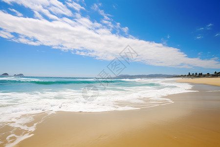 夏日海边的绝美风景背景图片