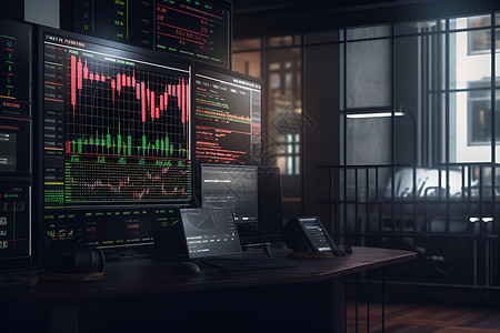 现代证券交易所的大屏幕背景图片