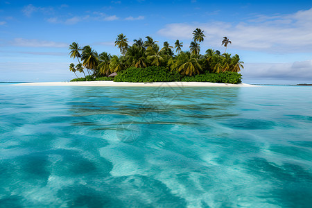 大海中的小岛背景图片