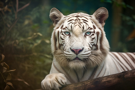 凝视的老虎胡须森林高清图片