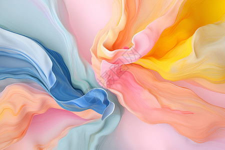 流动的颜色抽象流体的波浪插画