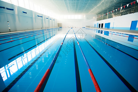 运动健身的室内游泳馆背景图片