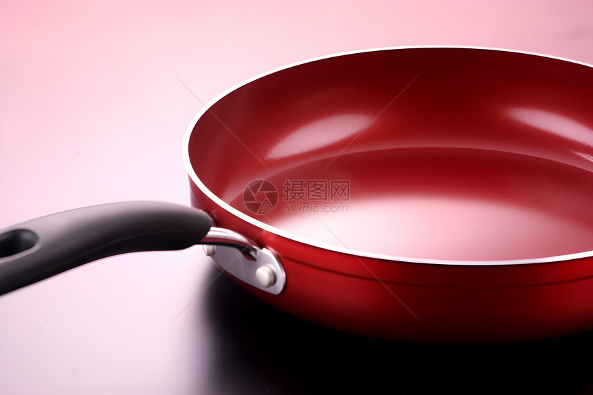 一把红色锅子图片