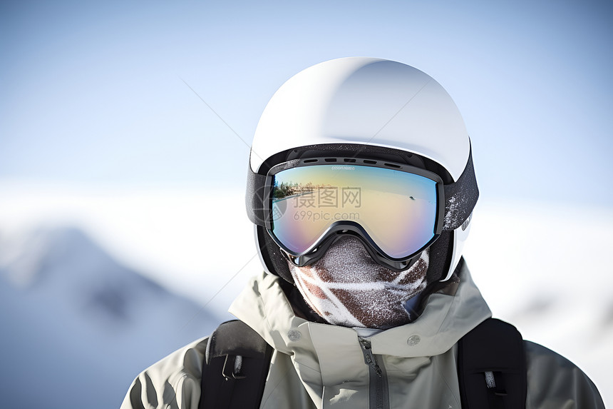 专业的滑雪男子图片