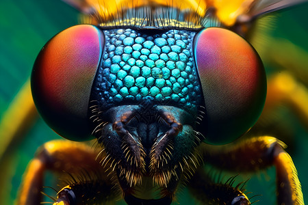 色彩动物多像素视觉的昆虫背景