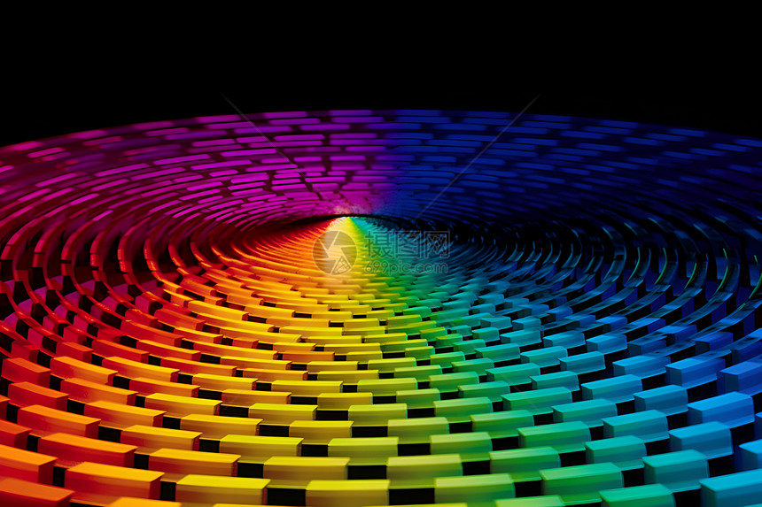 立体彩虹光谱图片