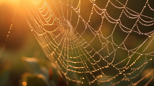 阳光下的蛛网背景图片