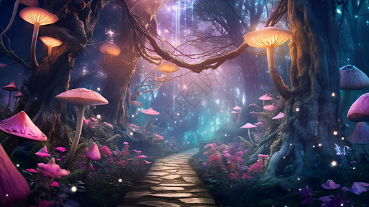 童话森林背景图片