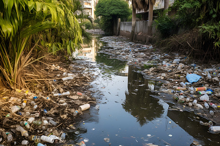 污染环境的生活垃圾背景图片