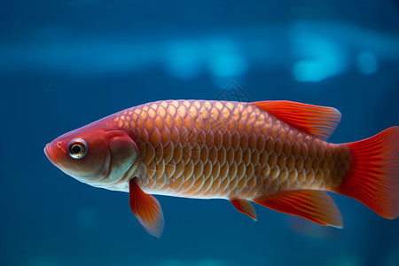 红龙鱼素材鱼缸中游泳的红龙鱼背景
