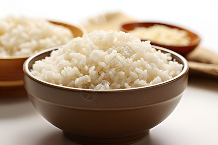营养丰富的大米米饭背景图片