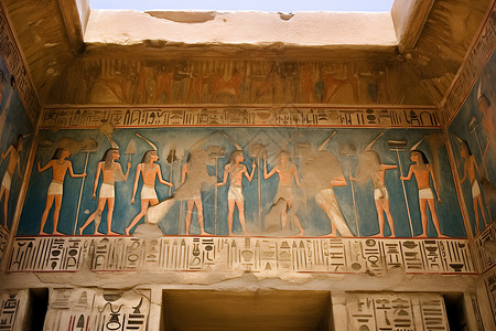 探索奥秘的古埃及壁画高清图片