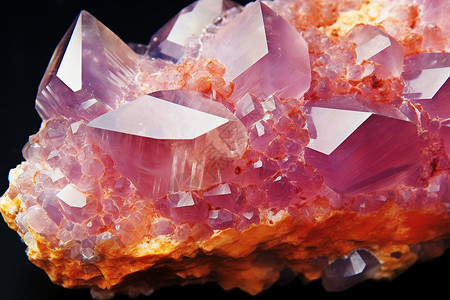 彩色水晶粉色的宝石背景