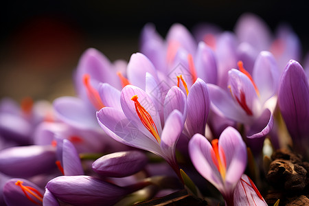 春天的丰饶紫色花朵高清图片