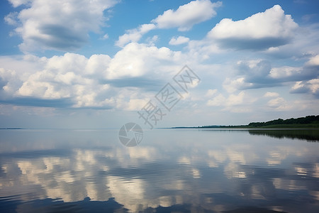 湖上的云彩背景图片