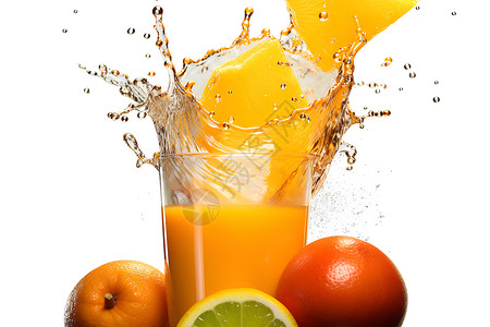 飞溅的果汁饮品背景图片