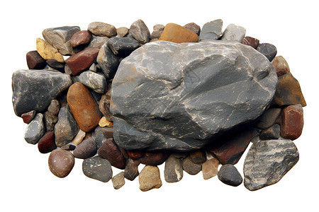 粗糙的形状形状各异的小石头背景