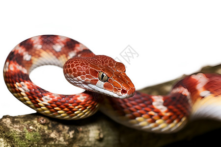 红白相间的毒蛇高清图片