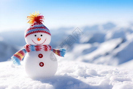 冬天堆雪人海报雪人的欢乐时刻背景